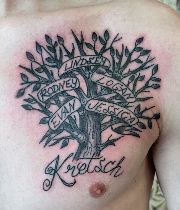 Family Tree Name Tattoo