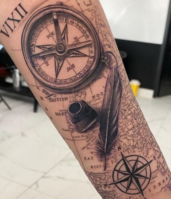 Compass Tattoos - Trending Tattoo Compass Tattoos