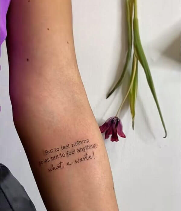 Name Tattoo with Quote