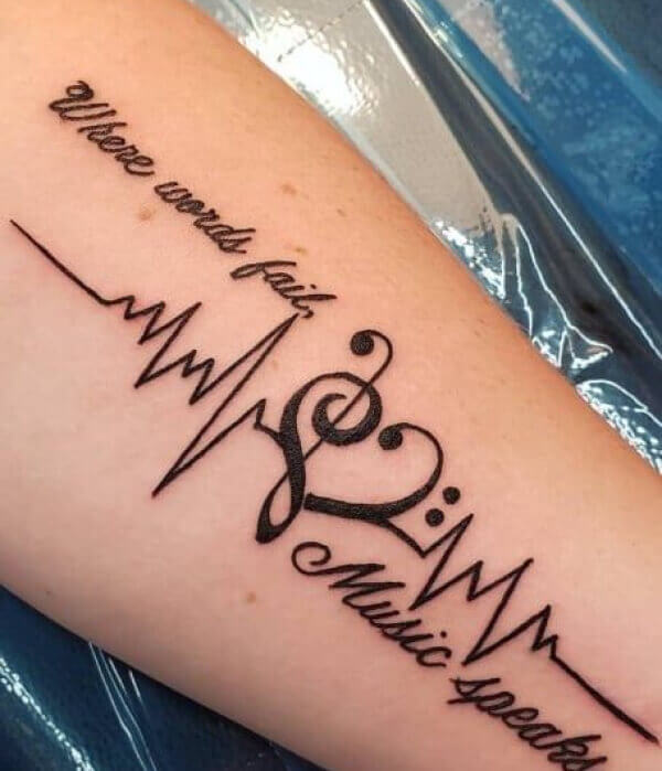 Musical Note Name Tattoo