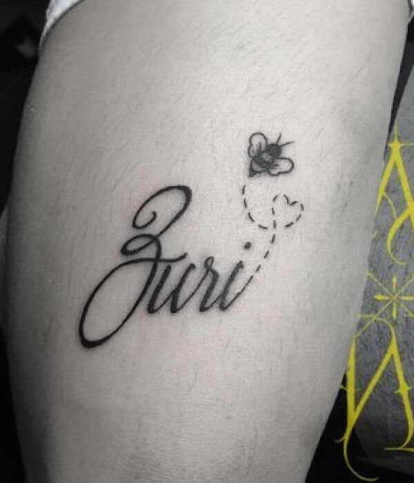 Bumblebee Name Tattoo