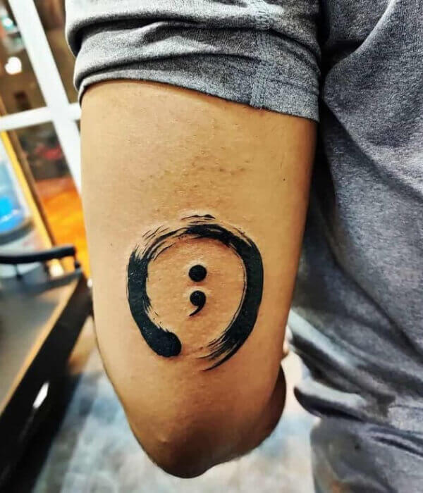 Semicolon Tattoos - Trending Tattoo Semicolon Tattoos