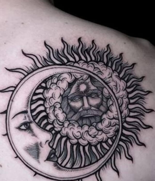 Sun and Moon Tattoo - Trending Tattoo Sun and Moon Tattoo
