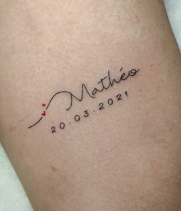 Simple Name Tattoo