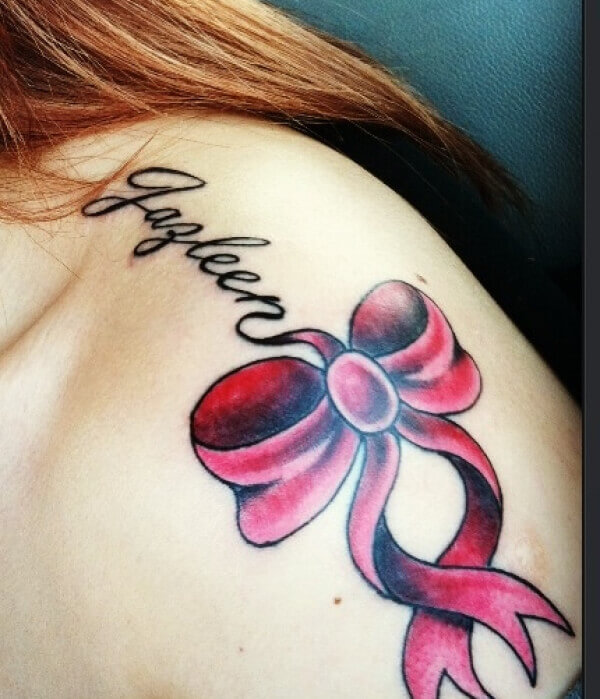 Bow with Name Tattoo