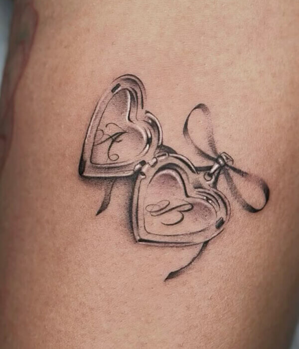 Bow Tattoo with Heart
