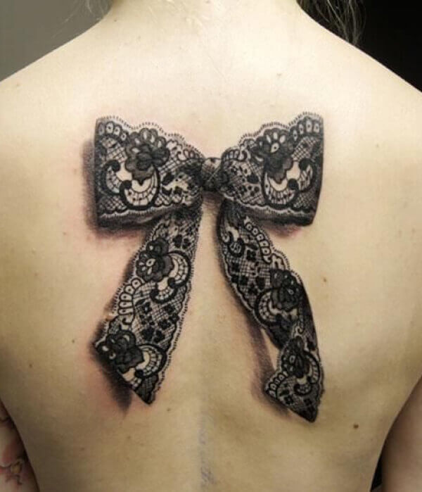 Lace Bow Tattoo