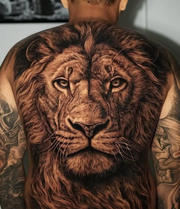 Lion Head Alpha Tattoo
