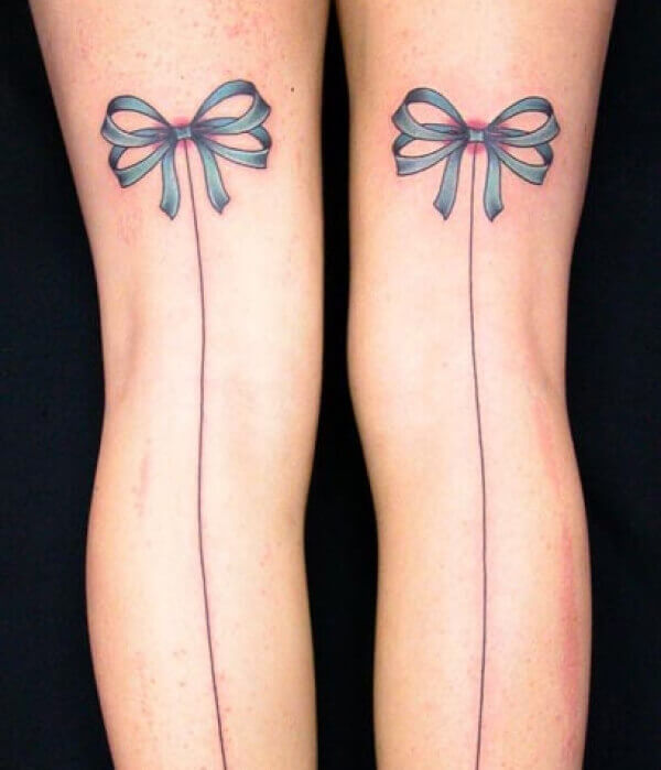 Bow Tattoo on Thigh