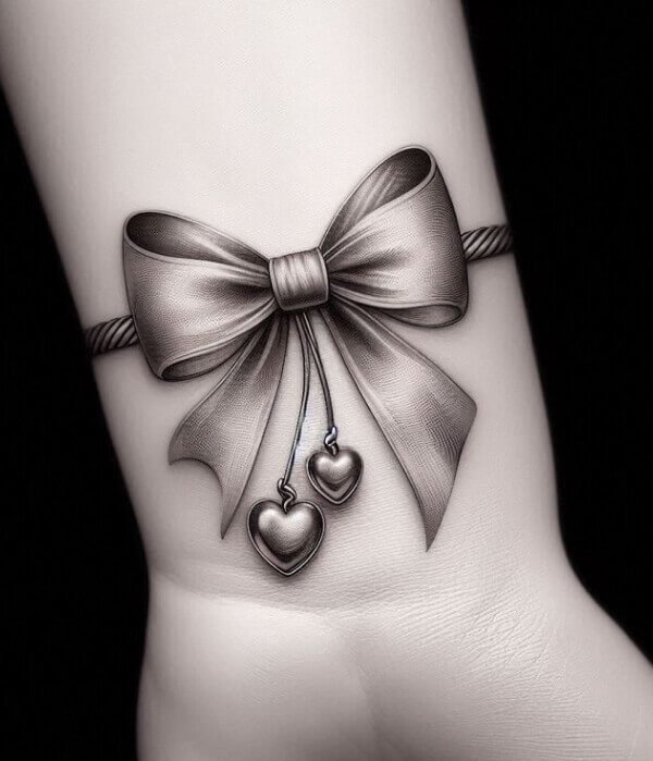 Bow Tattoo on Wrist