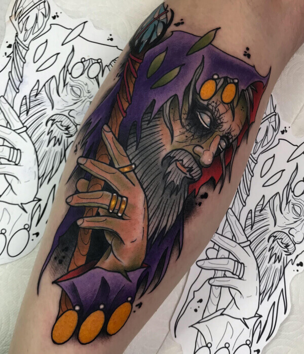 Dark Wizard Tattoo - Trending Tattoo Dark Wizard Tattoo