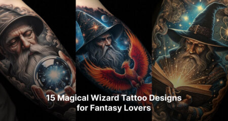 15 Magical Wizard Tattoo Designs for Fantasy Lovers 15 Magical Wizard Tattoo Designs for Fantasy Lovers