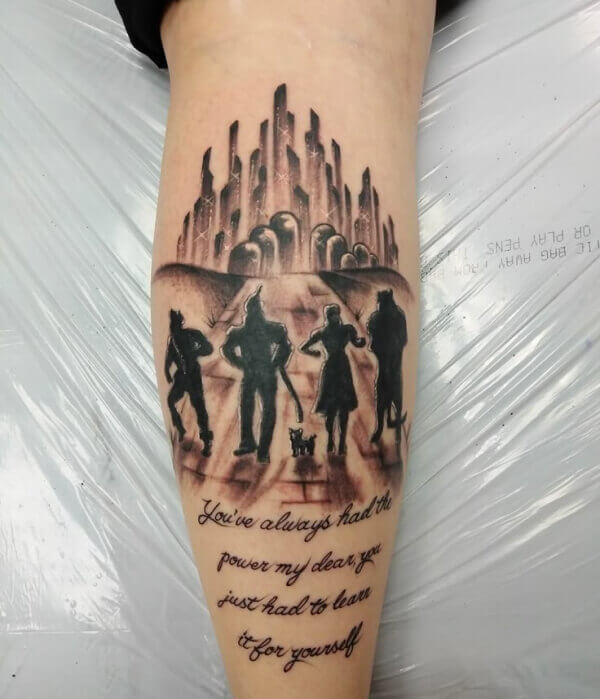The Wizard of Oz Tattoo - Trending Tattoo The Wizard of Oz Tattoo