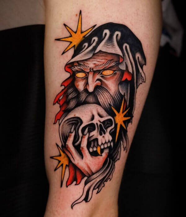 Wizard Skull Tattoo - Trending Tattoo Wizard Skull Tattoo