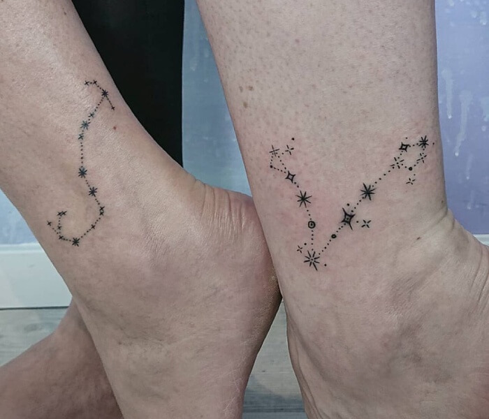 Dotted Zodiac Constellation Tattoo - Trending Tattoo