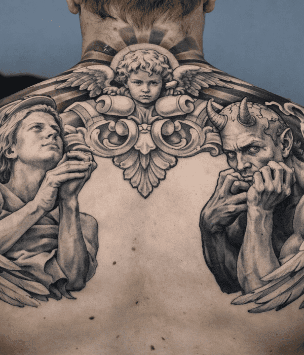 Angel and Demon Tattoo - Trending Tattoo Angel and Demon Tattoo