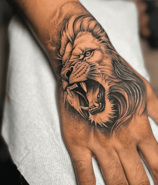 Lion Roaring Tattoo - Trending Tattoo Lion Roaring Tattoo