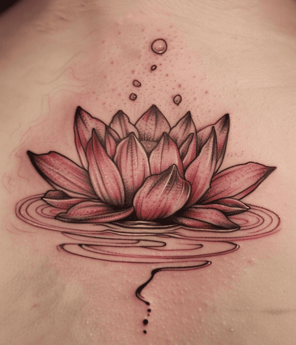 Lotus Growing from Bones Tattoo - Trending Tattoo Lotus Growing from Bones Tattoo